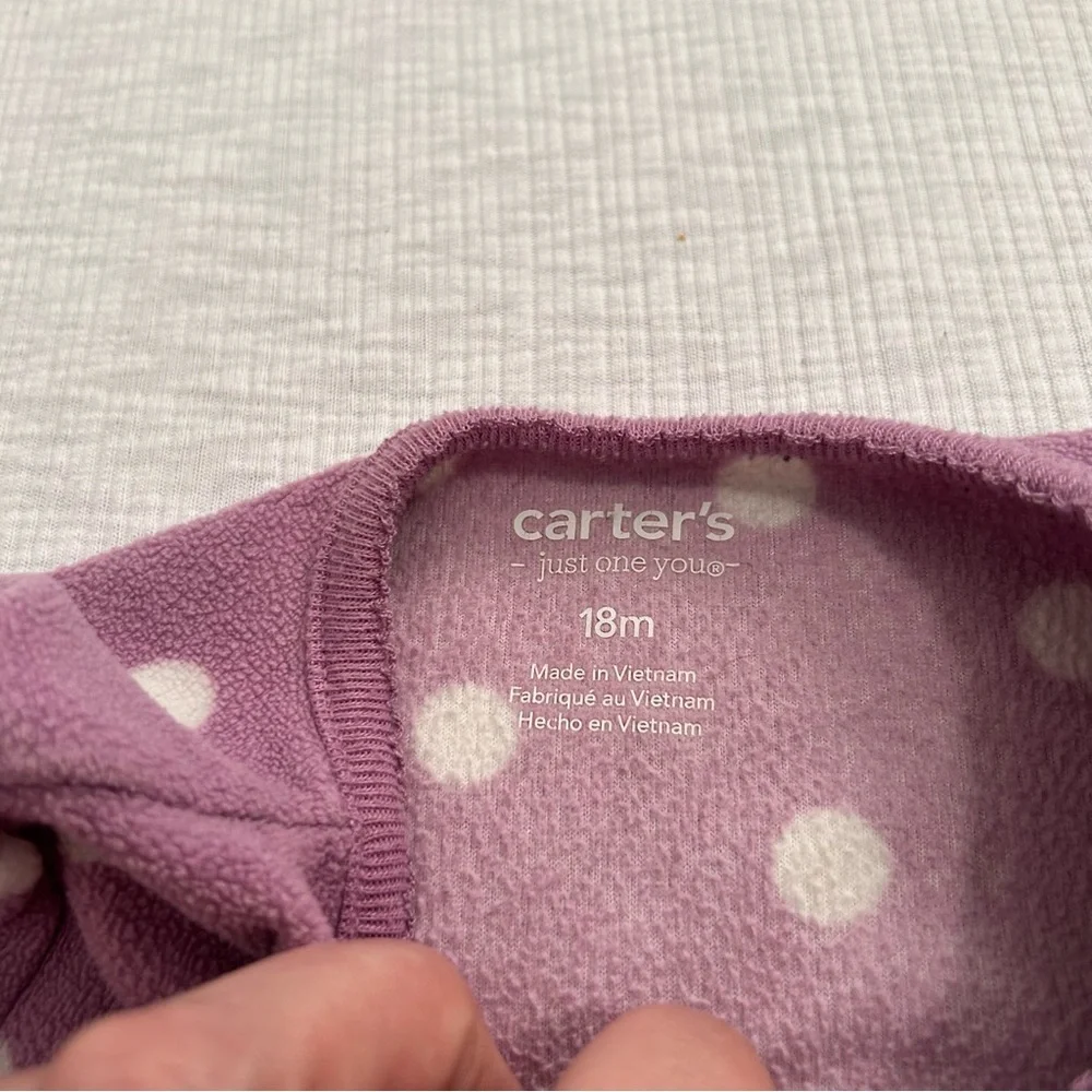 Baby‎ Girl Clothes Twins Matching Fleece Footie Pajamas 18 Months Carters